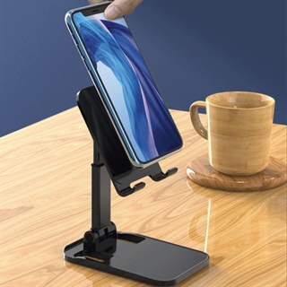 Foldbar stander til mobiltelefonen eller tablet - Sort